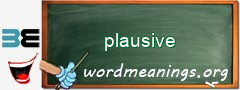 WordMeaning blackboard for plausive